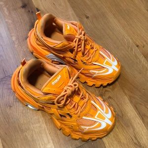 Orange Balenciaga sneakers